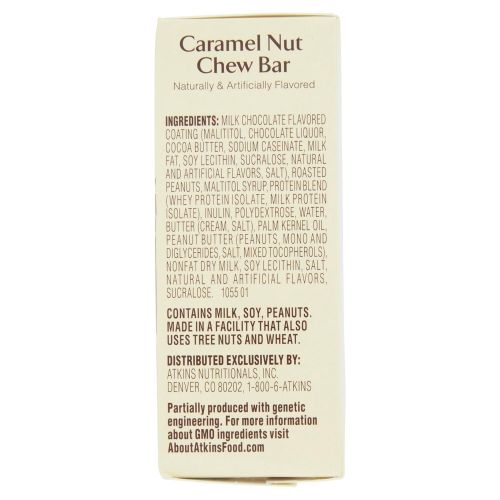  Atkins Endulge Treat, Caramel Nut Chew Bar, 1.2 Ounce, 5 Count (Pack of 6)