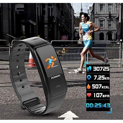  Atlanta Fitness Armband mit Herzfrequenz Blutdruck Pulsmesser Sauerstoff Farbdisplay Smartwatch Armband Uhr 9702