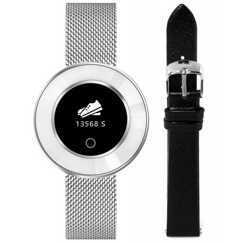  Atlanta Fitness Tracker fuer Damen mit Herzfrequenz Blutdruck Sauerstoff Schrittzahler Smartwatch Armband Uhr mit Wechselarmband - 9705 LB