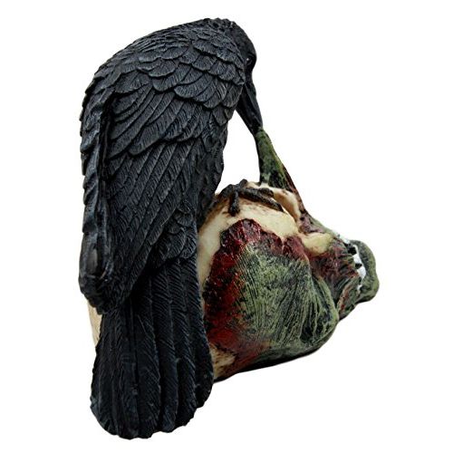  Atlantic Collectibles T Virus Infected Raven Crow Feeding on Zombie Flesh Decorative Figurine 4.25H