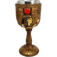 [아마존베스트]Atlantic Collectibles Ancient Egyptian Goddess of Motherhood Hathor Resin 6oz Wine Goblet Chalice With Stainless Steel Liner