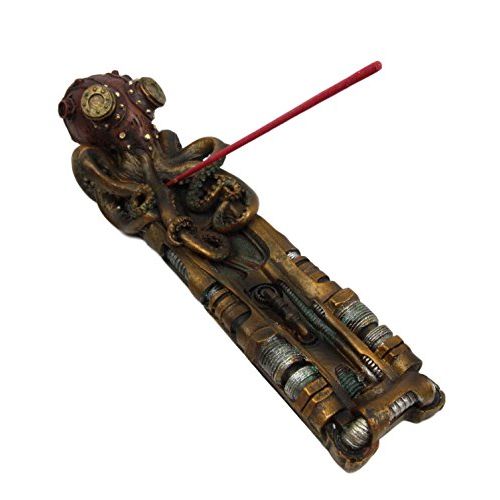  인센스스틱 Atlantic Collectibles Giant Steampunk Kraken Octopus On Runway Platform Stick Incense Burner Figurine 10.25 Long