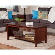Atlantic Furniture AH15304 Nantucket Coffee Table Rubber Wood Walnut