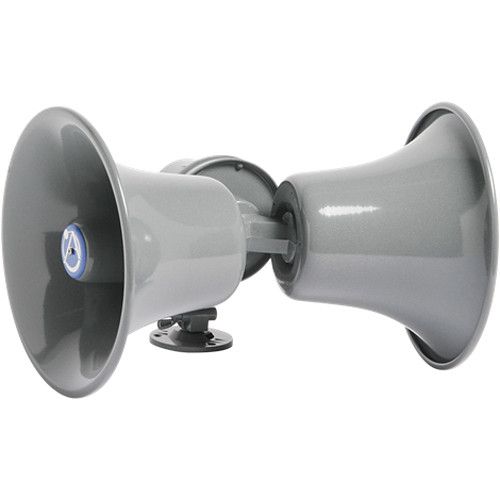  AtlasIED APT-34AT Omni-Purpose 30W Bidirectional Twin-Horn Loudspeaker (Gray)