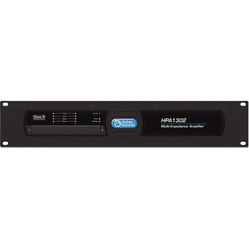  AtlasIED HPA1302 Dual-Channel 1300W Commercial Amplifier (Black, 2 RU)