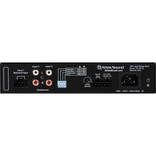  AtlasIED MA60G 60W 3-Channel Mixer Amplifier