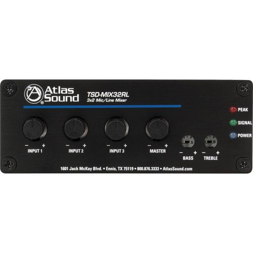  AtlasIED TSD-MIX32RL 3x2 Stereo Line Mixer