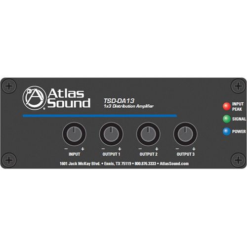 AtlasIED TSD-DA13 1x3 Distribution Amplifier