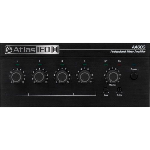  AtlasIED AA60G 4-Input 60W Mixer Amplifier with Global Power Supply