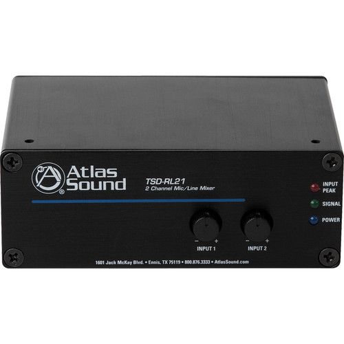  AtlasIED TSD-RL21 2x1 Mic/Line Mixer