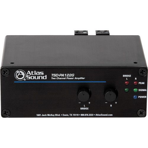  AtlasIED Time Saving Devices TSD-PA122G 12W 2-Channel Power Amplifier (Black)