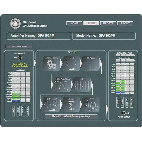  AtlasIED DPA-102PM Networkable 2-Channel Power Amplifier with DSP