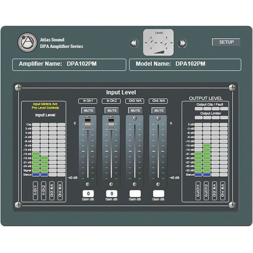  AtlasIED DPA-102PM Networkable 2-Channel Power Amplifier with DSP