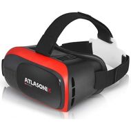 [아마존베스트]Atlasonix VR Headset for iPhone & Android Phones Virtual Reality Goggles | 2019 New Comfortable & Adjustable Glasses with Full Eye Protection, Compatible with Smartphones | Play Your Best 3D