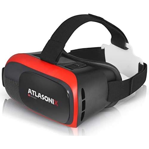  [아마존베스트]Atlasonix VR Headset for iPhone & Android Phones Virtual Reality Goggles | 2019 New Comfortable & Adjustable Glasses with Full Eye Protection, Compatible with Smartphones | Play Your Best 3D