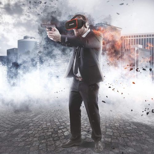  [아마존베스트]Atlasonix VR Headset for iPhone & Android Phones Virtual Reality Goggles | 2019 New Comfortable & Adjustable Glasses with Full Eye Protection, Compatible with Smartphones | Play Your Best 3D