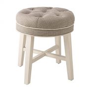 Atlin Designs Vanity Stool in Linen Gray