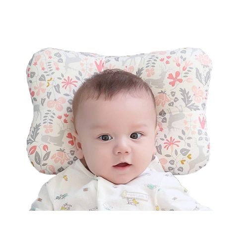  AtoBaby QHGC Baby Pillow - 3D Breathable Air Mesh Neck Support - Protection for Flat Head Syndrome - Organic Cotton