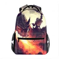 Atokker Jason Chan Dragon Fire Rider School Bookbags for Girls, Cute Casual Backpack College Bags Women Daypack Travel Bag