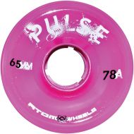 [아마존베스트]Atom Skates Pulse Outdoor Quad Roller Wheels 78A, Pink, Set of 8, 65mm x 37mm