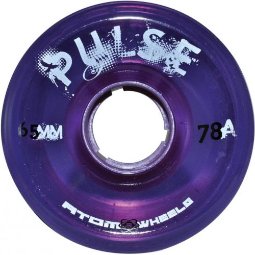  [아마존베스트]Atom Skates Pulse Outdoor Quad Roller Wheels 78A, Purple, Set of 8, 65mm x 37mm