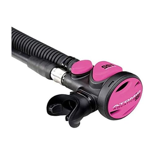 아토믹 Atomic Aquatics SS1 Inflator| Reliable Integrated inflator/Regulator | Fits virtually All BCDs from Other Brands| Superior Breathing Performance | Easy to Operate | Pink Stainless Steel