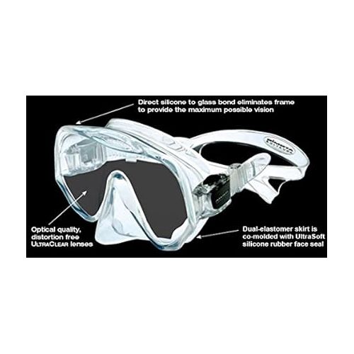 아토믹 Atomic Aquatics Frameless Scuba Diving Dive Mask (Purple/Clear Medium (Smaller Faces))