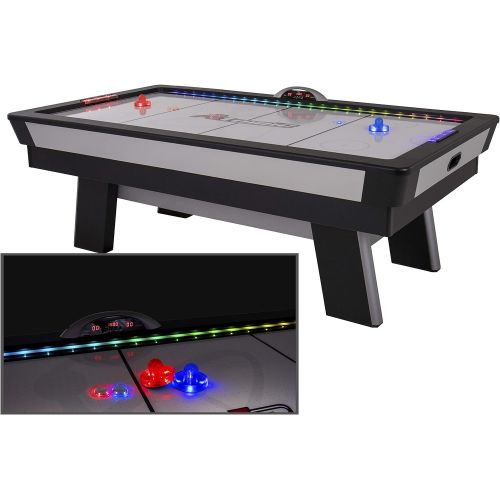 아토믹 Atomic 90 or 7.5 ft LED Light UP Arcade Air Powered Hockey Tables - Includes Light UP Pucks and Pushers