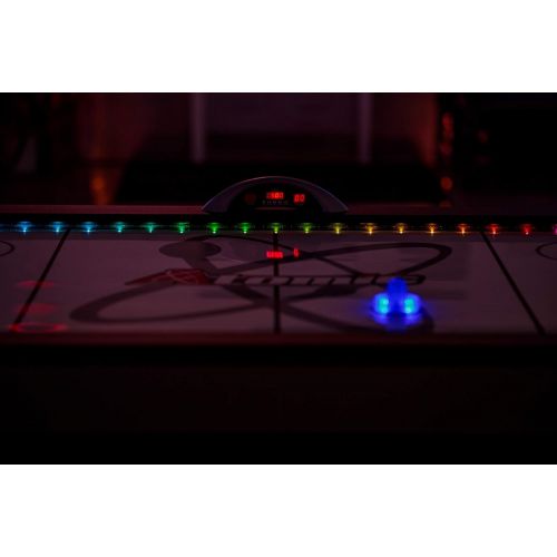 아토믹 Atomic 90 or 7.5 ft LED Light UP Arcade Air Powered Hockey Tables - Includes Light UP Pucks and Pushers