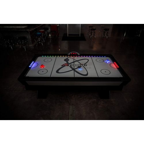 아토믹 Atomic 90 or 7.5 ft LED Light UP Arcade Air Powered Hockey Tables - Includes Light UP Pucks and Pushers