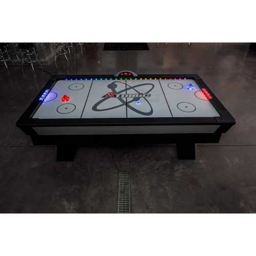 아토믹 Atomic 90 or 7.5 ft LED Light UP Arcade Air Powered Hockey Tables - Includes Light UP Pucks and Pushers