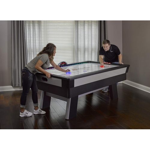 아토믹 Atomic 90 or 7.5 ft LED Light UP Arcade Air Powered Hockey Tables - Includes Light UP Pucks and Pushers