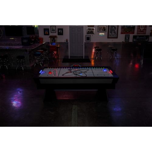 아토믹 Atomic 90 or 7.5 ft LED Light UP Arcade Air Powered Hockey Tables - Includes Light UP Pucks and Pushers