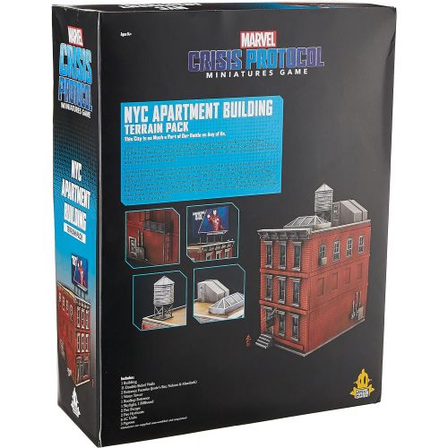  Atomic Mass Games Marvel Crisis Protocol NYC Building TERRAIN EXPANSION Miniatures Battle Game Strategy Game for Adults and Teens Ages 14+ 2 Players Avg. Playtime 90 Minutes Made by Atomic Mass Game