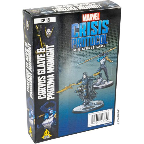  Atomic Mass Games Marvel Crisis Protocol Corvus Glaive and Proxima Mid CHARACTER PACK Miniatures Battle Game Strategy Game for Adults Ages 14+ 2 Players Avg. Playtime 90 Mins Made by Atomic Mass Gam