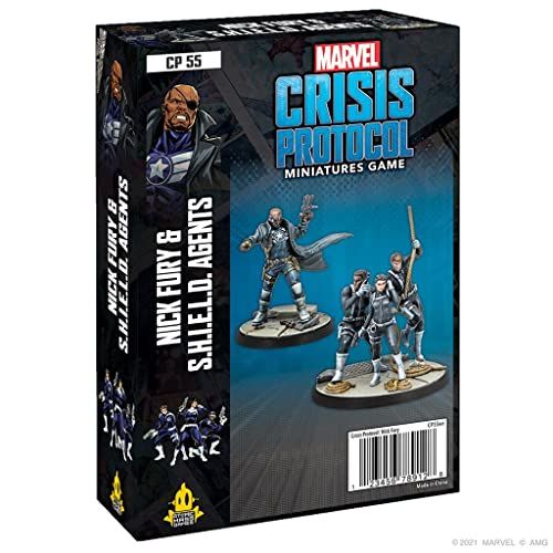  Atomic Mass Games Marvel Crisis Protocol Nick Fury & S.H.I.E.L.D. Agents Character Pack Miniatures Battle Game Strategy Game for Adults Ages 14+ 2 Players Avg. Playtime 90 Minutes Made by Atomic Mas