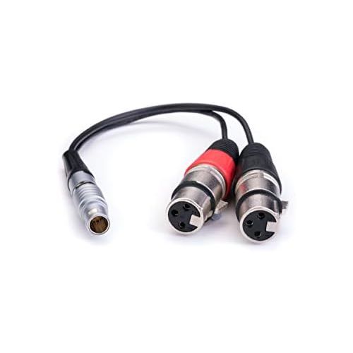  Atomos LEMO to Dual 3-Pin XLR Breakout Audio Input Cable for Shogun Monitor Recorder