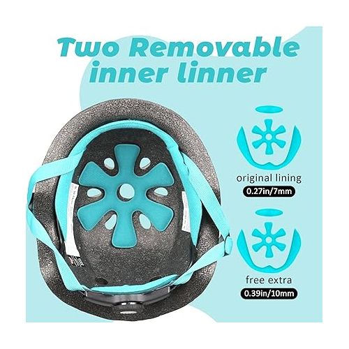  Toddler Kids Bike Helmet,Adjustable and Multi-Sport for Bicycle Scooter Skate,2 Sizes,from Toddler to Youth