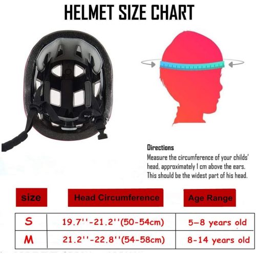  Atphfety Kids Helmets,Adjustbale Child Girls Boys Bike Helmets,Multi-Sport for Cycling Skating Scooter,2 Sizes