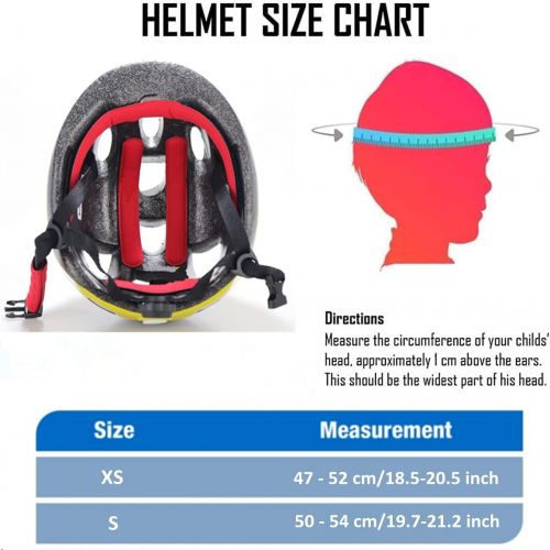  Atphfety Toddler Kids Bike Helmet for Boys Girls,Adjustable Child Helmets with LED Light for Cycling Skate Scooter Bicycle,2 Sizes