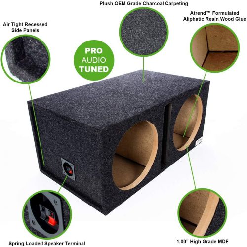  [아마존베스트]Atrend Bbox E12DSV Pro-Series 12” Dual Vented Subwoofer Enclosure, charcoal