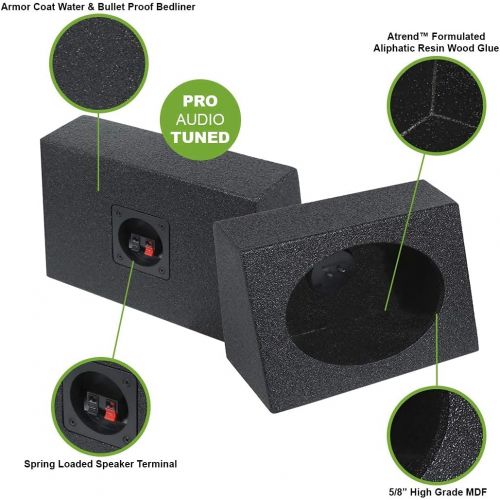  [아마존베스트]Atrend Bbox TL-6x9PRCOPair of 6” x 9” Pro Audio Tuned Speaker Enclosures (TL-6X9CO)