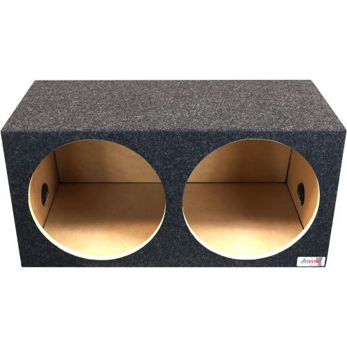  Atrend Bbox Dual Vented 15 Inch Subwoofer Enclosure - Pro Audio Tuned Single Vented Car Subwoofer Boxes & Enclosures - Premium Subwoofer Box Improves Audio Quality, Sound & Bass - Nickel