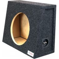 Atrend Bbox Single Sealed 12 Inch Subwoofer Enclosure - Car Subwoofer Boxes & Enclosures - Made in USA Premium Subwoofer Box Improves Audio Quality, Sound & Bass - Nickel Finish Subwoofer