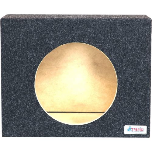  Atrend Bbox Single Sealed 12 Inch Subwoofer Enclosure - Car Subwoofer Boxes & Enclosures - Made in USA Premium Subwoofer Box Improves Audio Quality, Sound & Bass - Nickel Finish Subwoofer