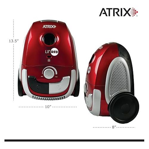  AHSC-1 Atrix Lil Red Canister Vacuum Portable Canister vacuum w/ 2 Quart HEPA Filter & Variable Speed Motor