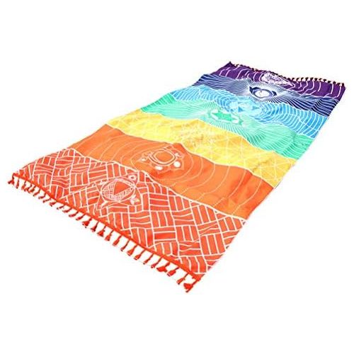  [아마존베스트]Atrumly Yoga Mat Rainbow Beach Towel Multicolor Turkish Bath Towel Colorful Polyester