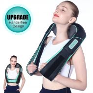 Atsuwell Shiatsu Neck and Shoulder Massager with Heat Hands Free Belt Deep Kneading Massagers for...