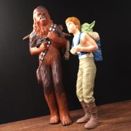 /AtticsOfLife Vintage Star Wars Figure Lot (2) 1995 Applause Luke Yoda Chewbacca C3PO Large Priority Mail