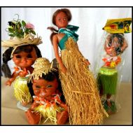 Atticsnoops Vintage Hawaii Hula Dolls Group